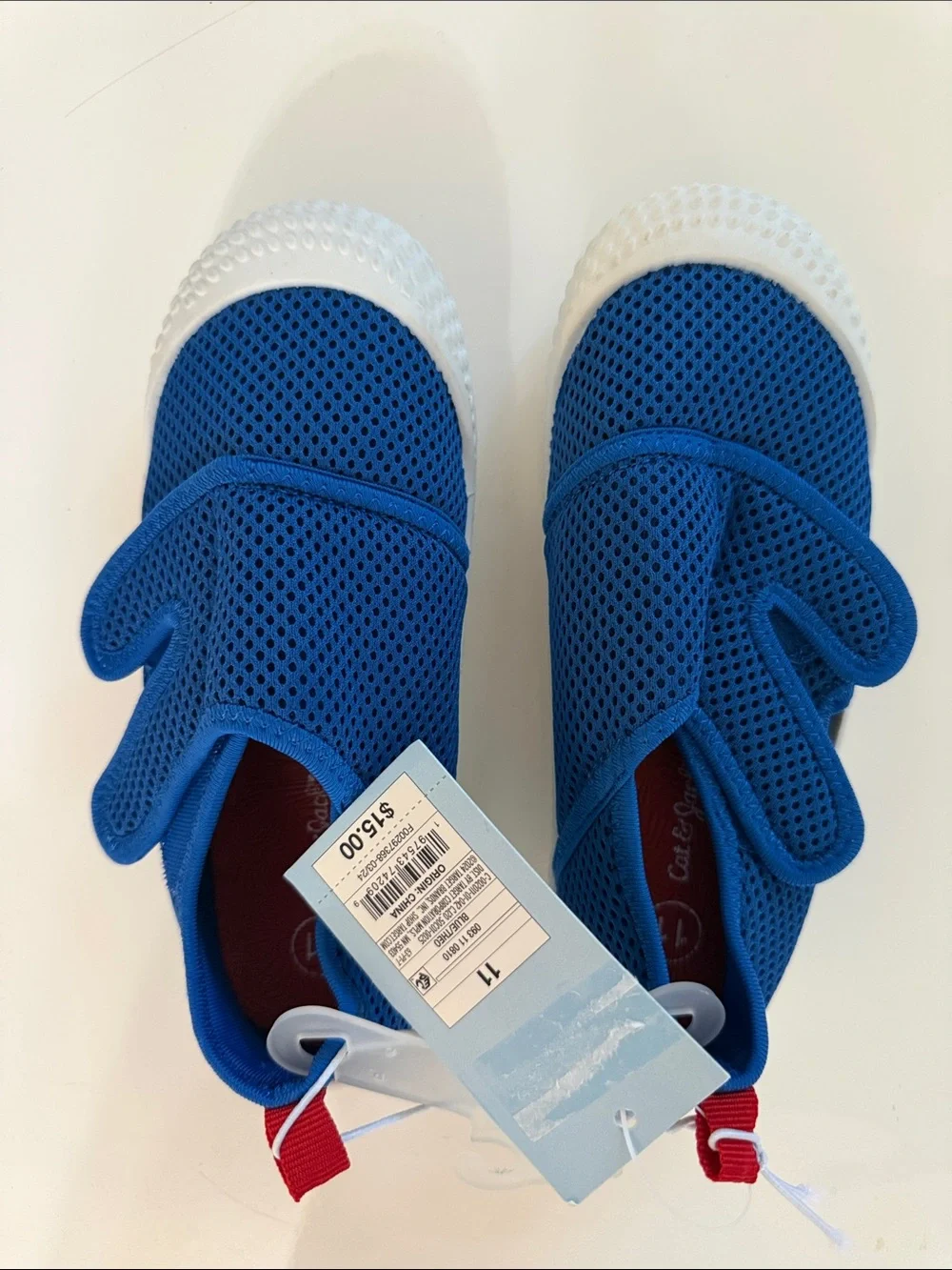 Kids Blue Mesh Slip-On water shoes